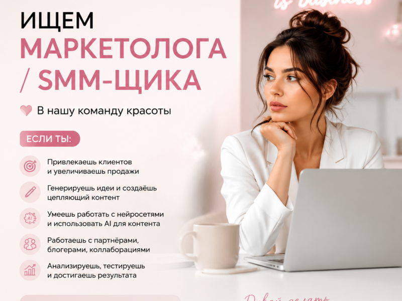 Маркетолог, SMM, помощник